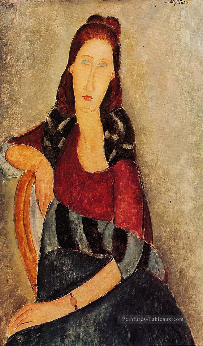 portrait de jeanne hebuterne 1919 Amedeo Modigliani Peintures à l'huile